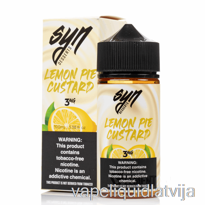 Citronu Pīrāga Olu Krēms - Syn Liquid - 100ml 3mg Vape šķidrums